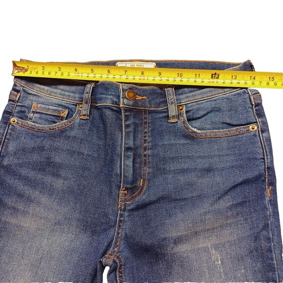 Free People Great Heights Fringe Frayed Hem Skinny Jeans Women's Size 27 - Picture 9 of 12